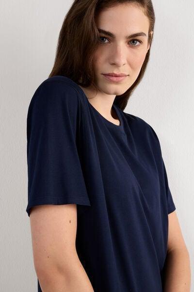 مكث" أزرق قصير الأكمام supima؟ توب قطني ، نسائي, Intense Blue, large image number 6