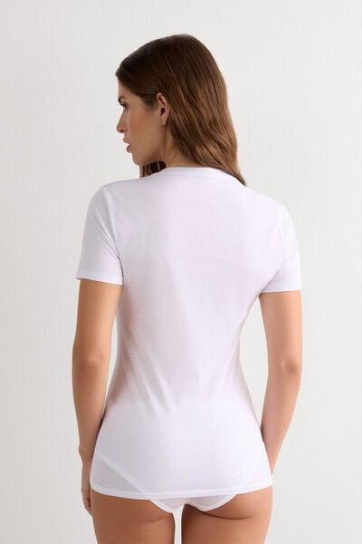 White Short-Sleeve T-Shirt, White, large image number 2
