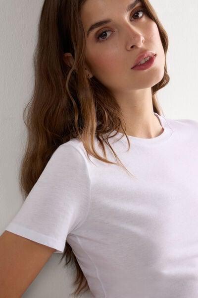 White Short-Sleeve T-Shirt, White, large image number 6