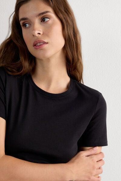 Black Short-Sleeve T-Shirt, Black, large image number 6