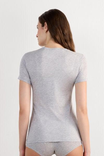 Grey Short-Sleeve T-Shirt, Light Grey Blend, medium