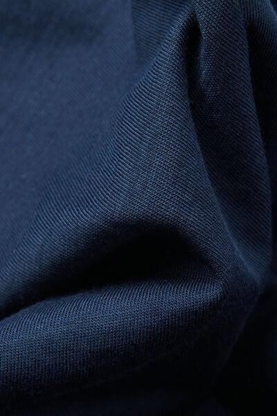Navy Short-Sleeve Cotton Top, Intense Blue, large image number 4