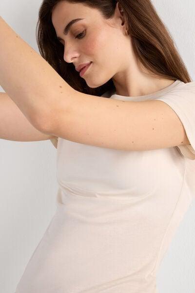 White Short-Sleeved Ultra fresh Cotton Top, 5601_659J, large image number 0