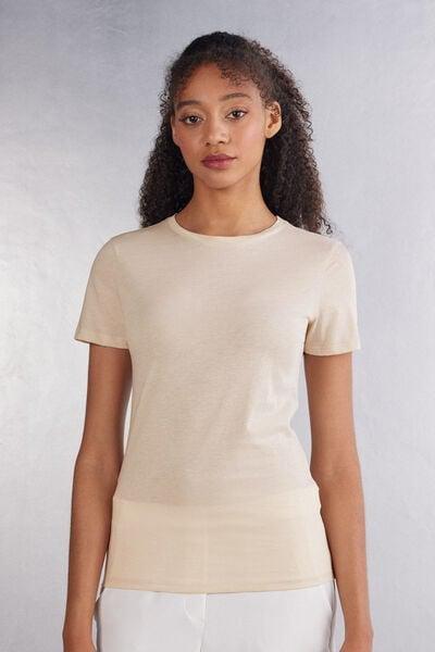 White Short-Sleeved Ultra fresh Cotton Top, 5601_659J, large image number 1