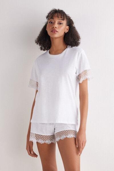 White Allure Short-Sleeved Top, , large image number 1