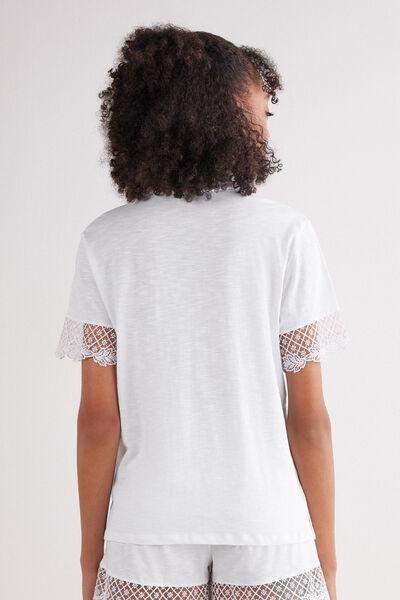 White Allure Short-Sleeved Top, , large image number 3