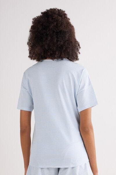 Blue Short-Sleeved Top, 5601_870J, large image number 3
