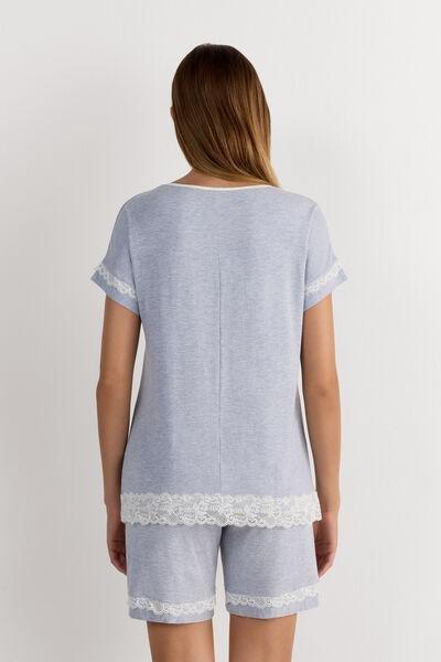 Blue Short-Sleeve Top, 5601_009J, large image number 3