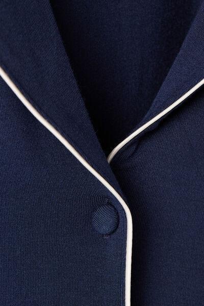 Blue Short-Sleeved Button-Down Top, , large image number 4