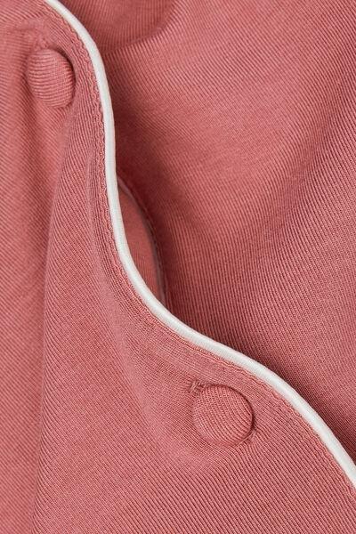 Pink Short Sleeve Open Front Blouse, , large image number 4