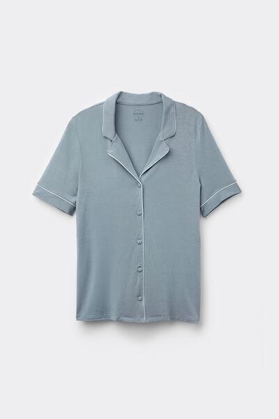 Blue Button-Down Top, , large image number 2