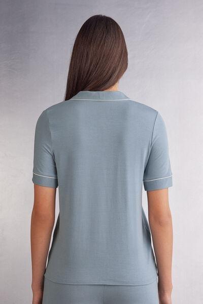 Blue Button-Down Top, , large image number 3