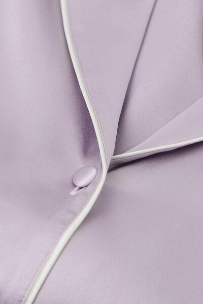 Lilac Short-Sleeved Men's Style Silk Shirt, 5601_056K, large image number 4