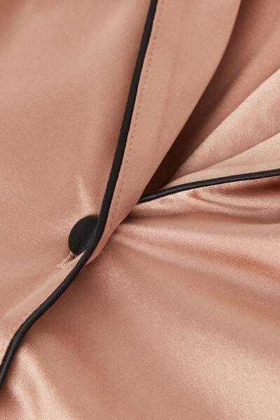 Pink Short-Sleeved Style Silk Shirt, , large image number 4