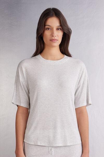 Grey Chic Comfort Short-Sleeved Top, , large image number 0