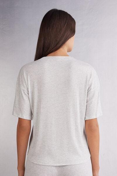 Grey Chic Comfort Short-Sleeved Top, , large image number 3