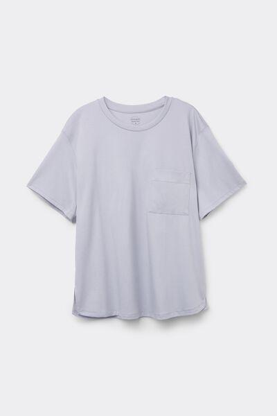 Grey Short-Sleeved Elevated Cotton Shirt, 5601_946J, large image number 2