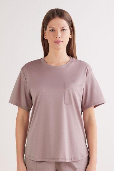 Pink Short-Sleeved Elevated Cotton Shirt, , medium