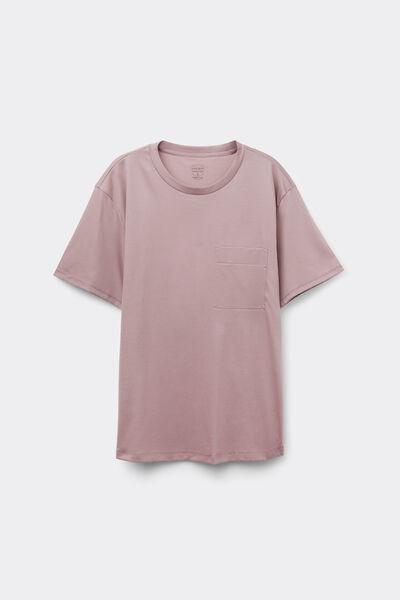 Pink Short-Sleeved Elevated Cotton Shirt, , large image number 1