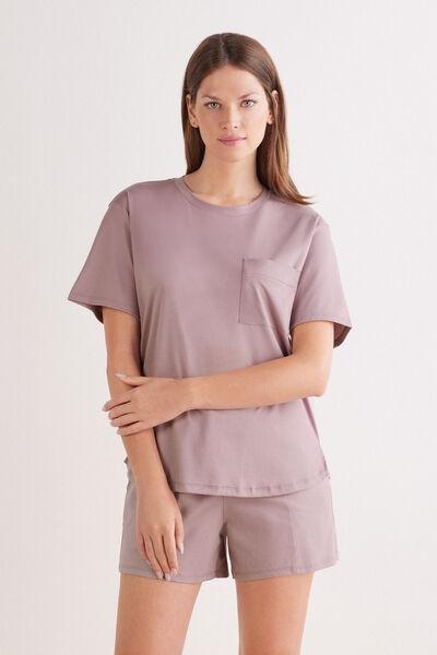 Pink Short-Sleeved Elevated Cotton Shirt, , large image number 2