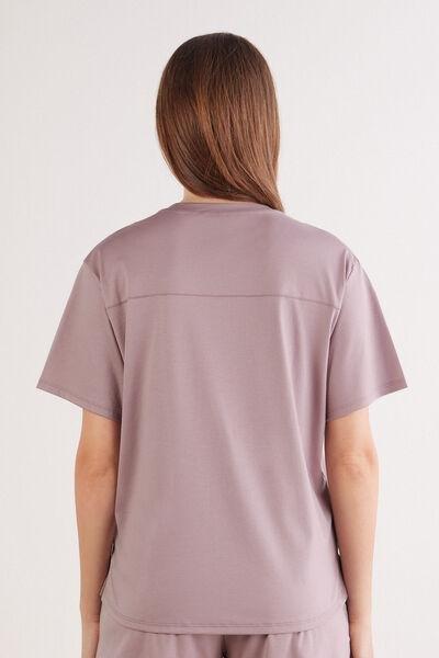 Pink Short-Sleeved Elevated Cotton Shirt, , large image number 3