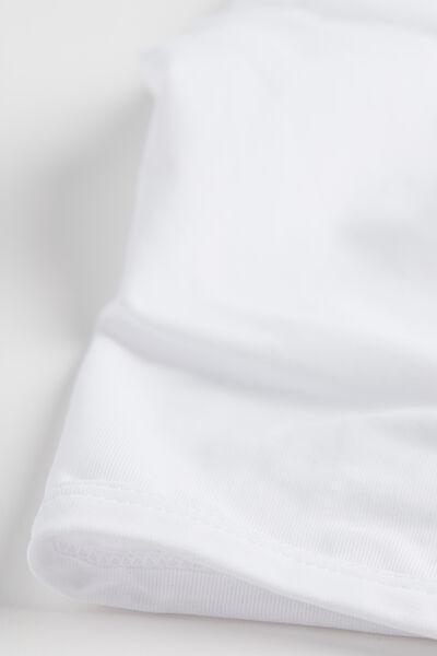 White Microfiber Crew Neck T-Shirt, , large image number 8