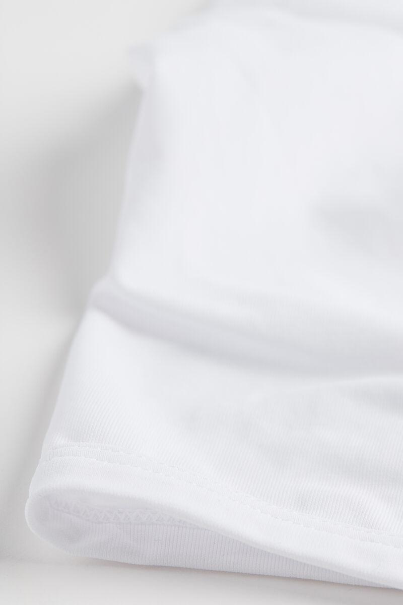 White Microfiber Crew Neck T-Shirt, , large image number 9