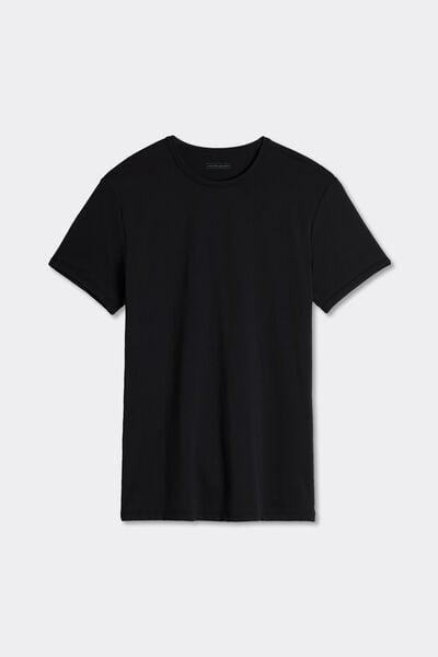 Black Crew Neck T-Shirt, , large image number 4