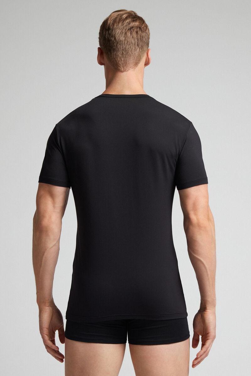 Black Crew Neck T-Shirt, , large image number 5