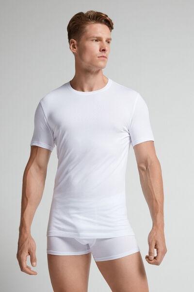 White Stretch Supima Cotton T-Shirt, , large image number 1