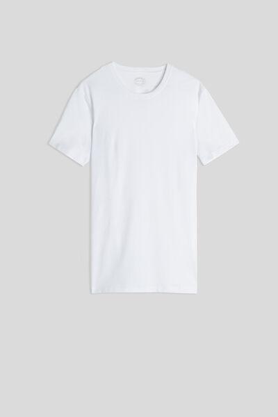 White Stretch Supima Cotton T-Shirt, , large image number 2