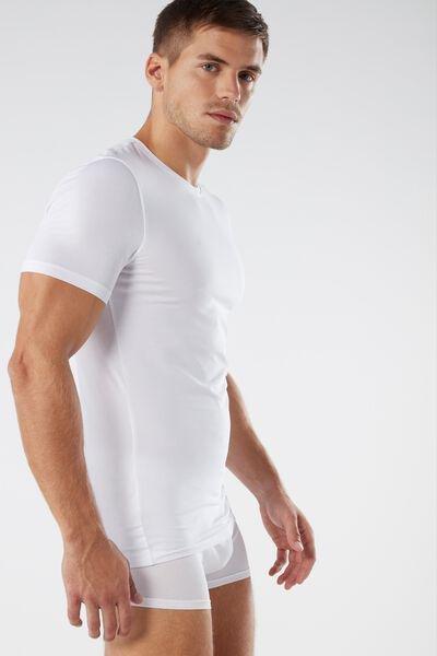 White Stretch Supima Cotton T-Shirt, , large image number 4