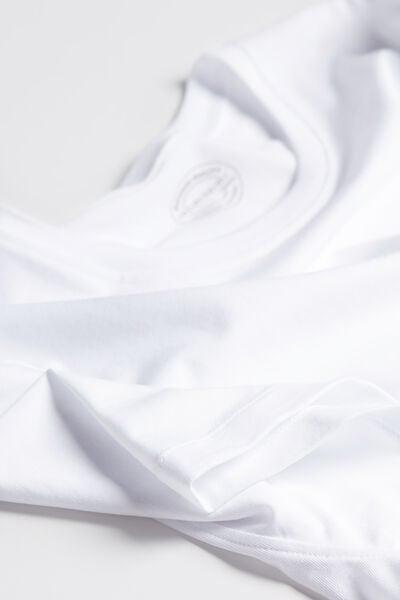 تي شيرت قطن سوبيما سترتش أبيض ، للرجال, White, large image number 6