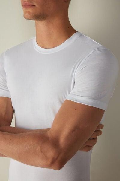 White Stretch T-Shirt, White, large image number 10