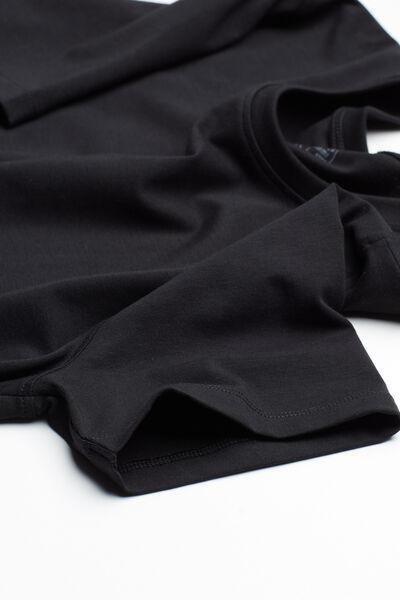 Black Stretch Supima Cotton T-Shirt, , large image number 5