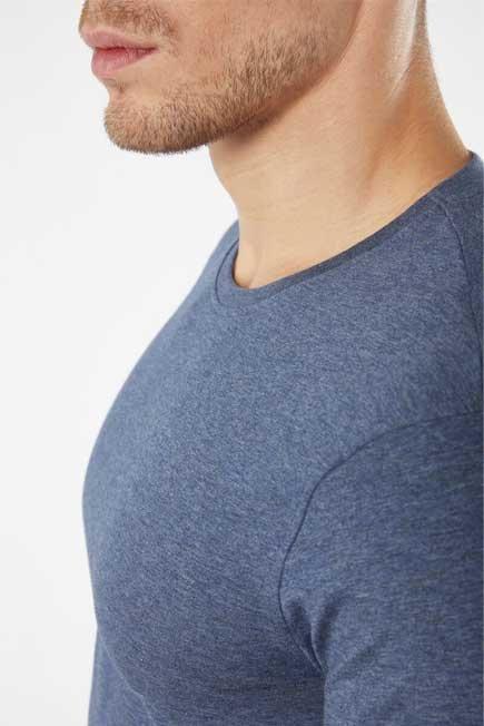 Blue Supima Cotton Round-Neck Top, , large image number 5