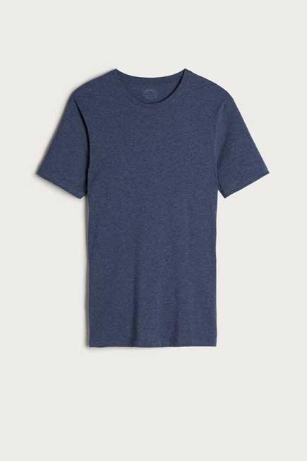 Blue Supima Cotton Round-Neck Top, , large image number 10