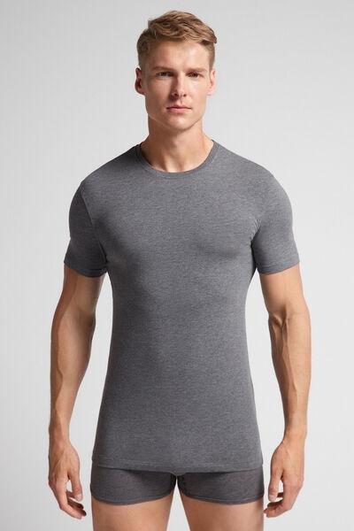 Grey  Stretch Supima Cotton T-Shirt, , large image number 0
