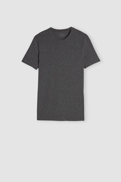 Grey  Stretch Supima Cotton T-Shirt, , large image number 2