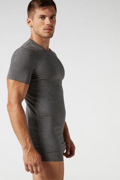 Grey  Stretch Supima Cotton T-Shirt, , large image number 4