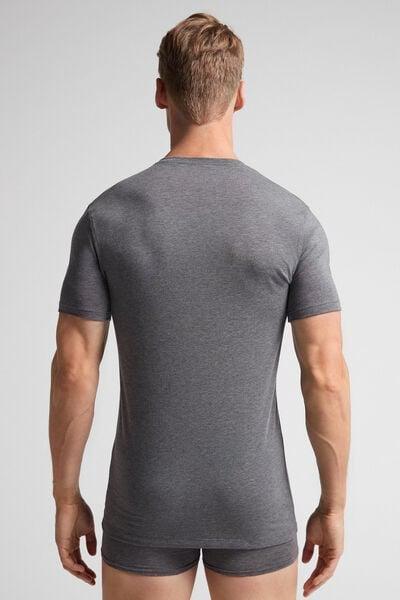 Grey  Stretch Supima Cotton T-Shirt, , large image number 6