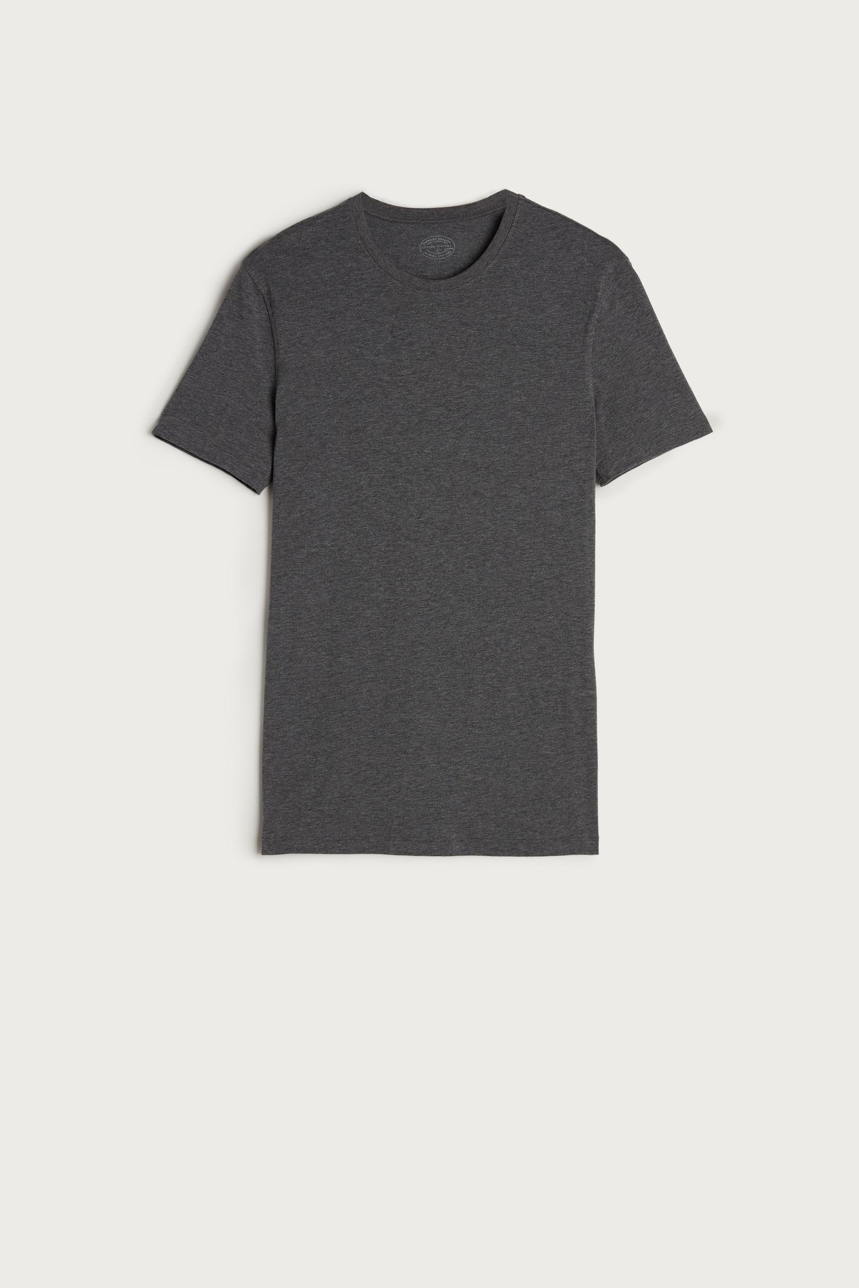 Grey  Stretch Supima Cotton T-Shirt, , large image number 9