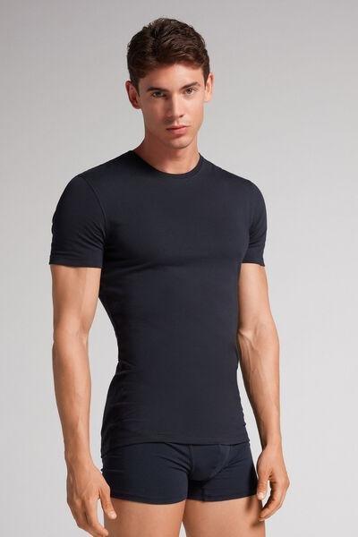 Blue  Stretch Supima Cotton T-Shirt, , large image number 1