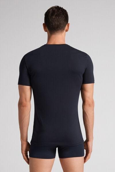 Blue  Stretch Supima Cotton T-Shirt, , large image number 3