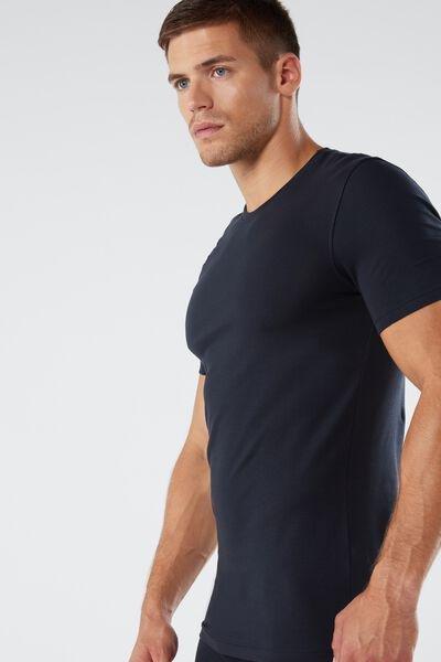 Blue  Stretch Supima Cotton T-Shirt, , large image number 4