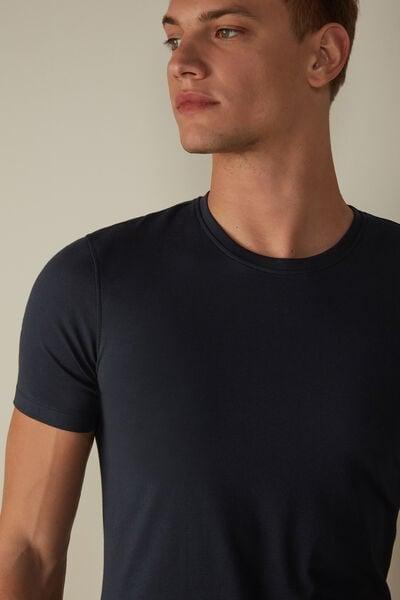Blue Stretch T-Shirt, Midnight Blue, large image number 9