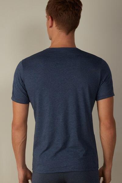 DENIM BLUE BLEND Superior Cotton T-Shirt, , large image number 3