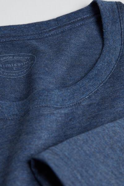 DENIM BLUE BLEND Superior Cotton T-Shirt, , large image number 5