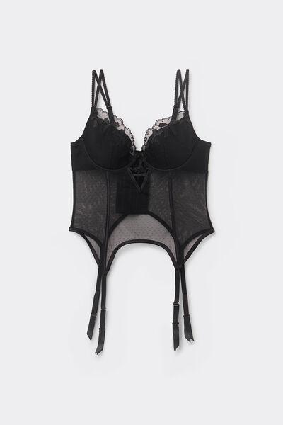 Black Frou Frou Romance Shaping Corset, , large image number 1