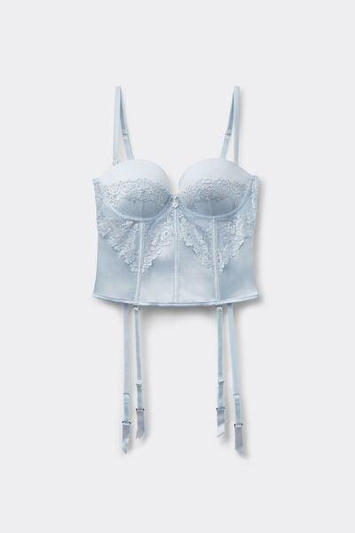 Blue Anna Silky Flowers Basque, 5601_060K, large image number 3